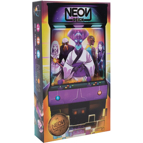 NKGNRNGAME001 Neon Reign Card Game published by Neon Knight Games