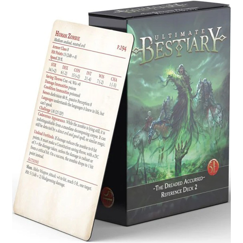 2!NRG1113 Dungeons And Dragons RPG: Ultimate Bestiary: The Dreaded Accursed Reference Deck 2 published by Nord Games