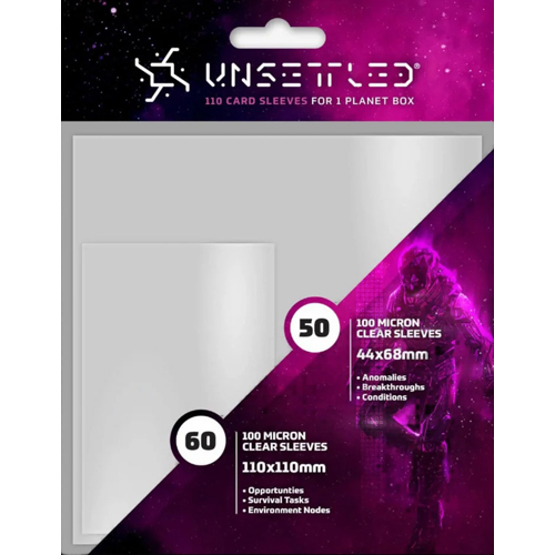 3!ONB0250 Unsettled Board Game: Sleeves published by Orange Nebula