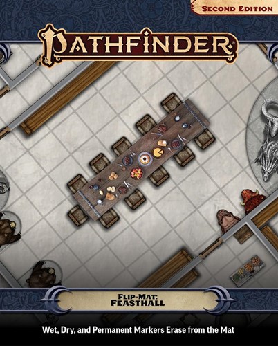 PAI11026FM Pathfinder Flip-Mat: Feasthall published by Paizo Publishing