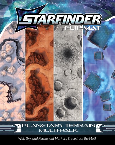 2!PAI21002FM Starfinder RPG: Flip-Mat Planetary Terrain Multi-Pack published by Paizo Publishing