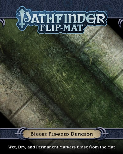 PAI30102 Pathfinder RPG Flip-Mat Bigger Flooded Dungeon published by Paizo Publishing
