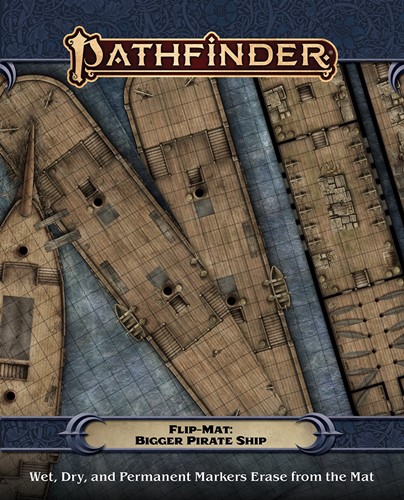 PAI30109 Pathfinder RPG Flip-Mat Bigger Pirate Ship published by Paizo Publishing