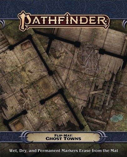 PAI30117 Pathfinder RPG Flip-Mat Ghost Towns published by Paizo Publishing
