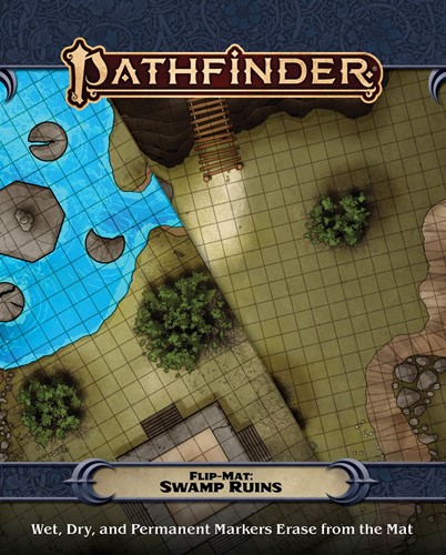 PAI30126 Pathfinder RPG Flip-Mat: Swamp Ruins published by Paizo Publishing