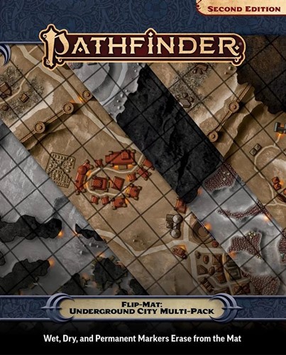 PAI30131 Pathfinder RPG Flip-Mat: Underground City Multi-Pack published by Paizo Publishing