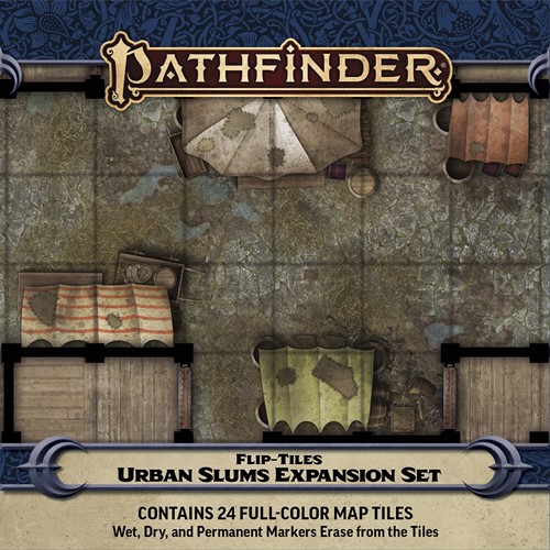 PAI4086 Pathfinder RPG Flip-Tiles: Urban Slums Expansion published by Paizo Publishing