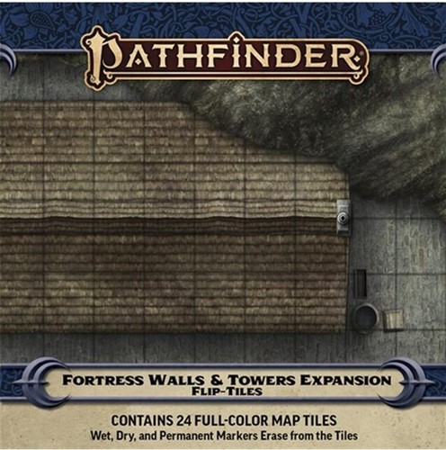 PAI4092 Pathfinder RPG Flip-Tiles: Fortress Walls And Towers Expansion published by Paizo Publishing