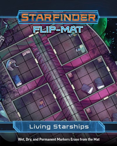2!PAI7340 Starfinder RPG Flip-Mat: Living Starships published by Paizo Publishing