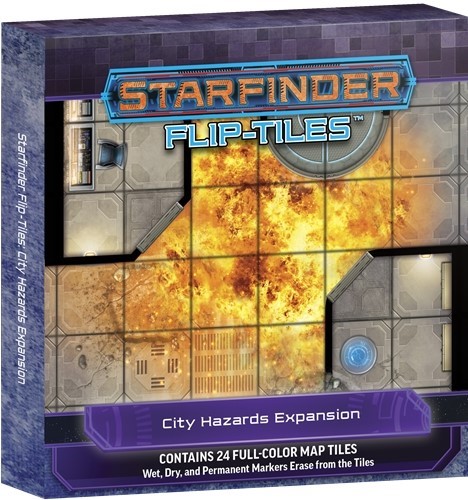 PAI7504 Starfinder RPG Flip-Tiles: City Hazards Expansion published by Paizo Publishing