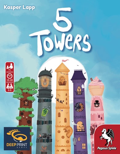 PEG57814E 5 Towers Card Game published by Pegasus Spiele