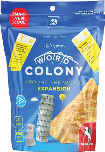 3!PEG800104 Word Colony Card Game: Around The World Expansion published by Pegasus Spiele