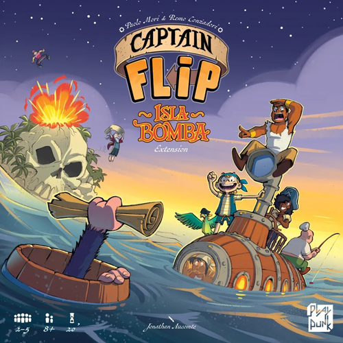 2!PLA383803 Captain Flip Board Game: Isla Bomba Expansion published by Playpunk