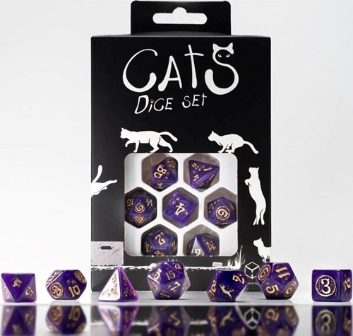 QWSSCAT4V Q-Workshop CATS Purrito Dice Set published by Q-Workshop