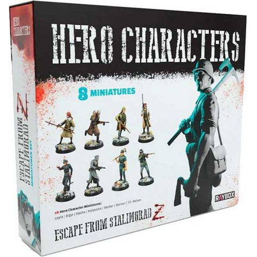 RBXEFSZ154M Escape From Stalingrad Z Board Game: Hero Characters Miniatures Set published by Raybox Games