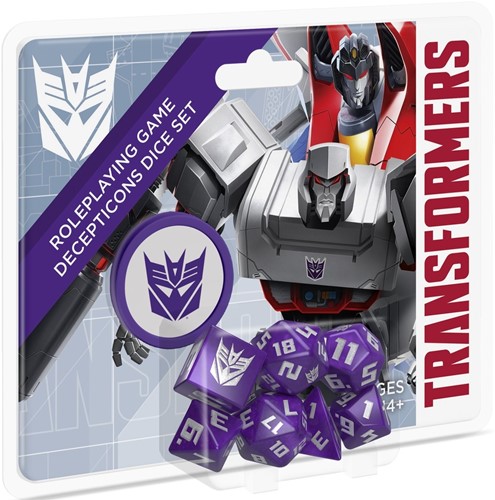 2!RGS02634 Transformers Roleplaying Game: Decepticon Dice Set published by Renegade Game Studios