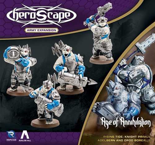 3!RGS02760 Heroscape Board Game: Rising Tide - Knight Primus Adelbern And Ordo Borealis Army Expansion published by Renegade Game Studios