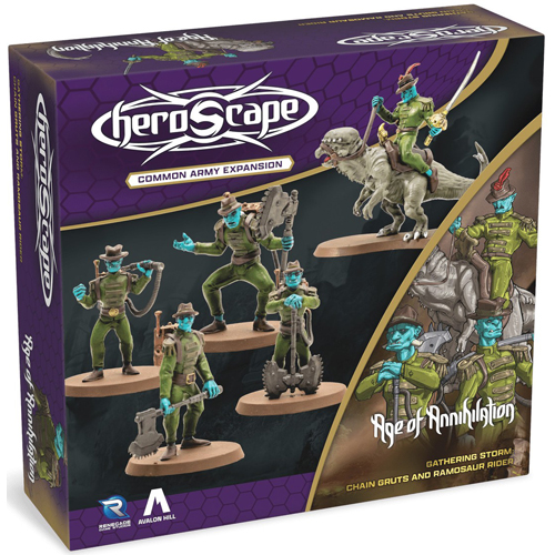 2!RGS02888 Heroscape Board Game: Chain Gruts And Ramosaur Rider Army Expansion published by Renegade Game Studios