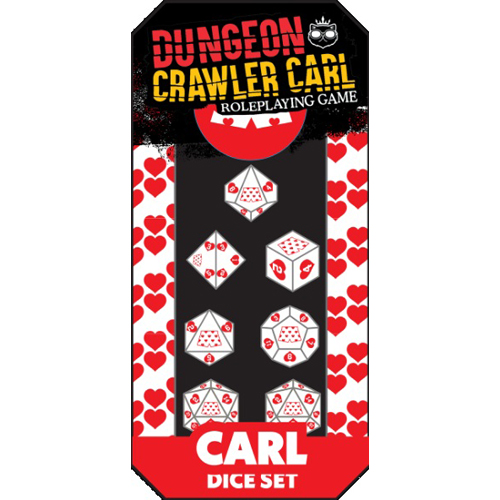 RGS02950 Dungeon Crawler Carl RPG: Carl's Enchanted Big Boi Boxers Dice Set published by Renegade Game Studios