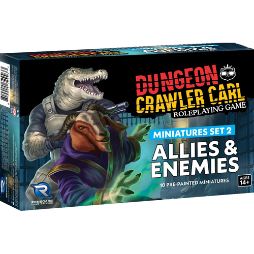 RGS02993 Dungeon Crawler Carl RPG Miniatures Set 2: Allies And Enemies published by Renegade Game Studios