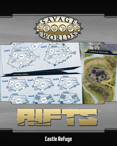 2!S2P11204 Savage Worlds RPG: RIFTS North America And Castle Refuge Map published by Studio 2 Publishing