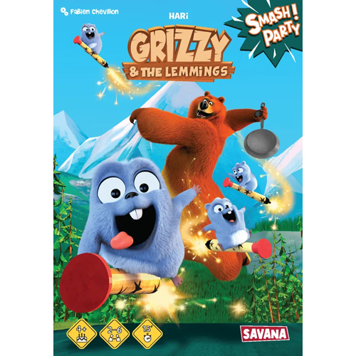 1!SAVSPGLEN06 Smash Party: Grizzy And The Lemmings Board Game published by Savana