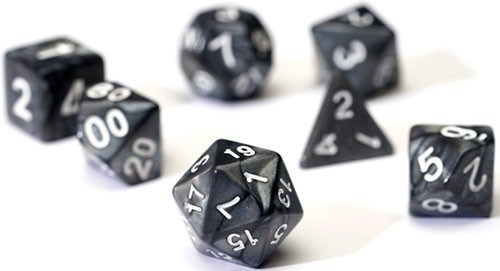 SDZ000101 Pearl Charcoal Grey Polyhedral Dice Set published by Sirius Dice