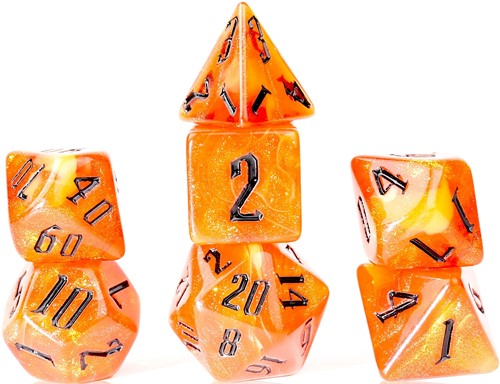 2!SDZ001302 Fire Nebula Polyhedral Dice Set published by Sirius Dice