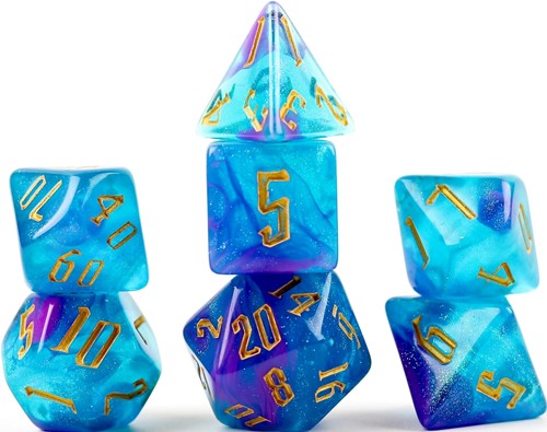2!SDZ001305 Cerulean Nebula Polyhedral Dice Set published by Sirius Dice