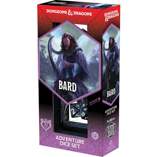 2!SDZ200228 Dungeons And Dragons Adventure Dice Set - Bard: Blue, Black published by Sirius Dice