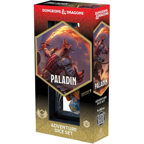 2!SDZ200229 Dungeons And Dragons Adventure Dice Set - Paladin: Orange, Blue published by Sirius Dice