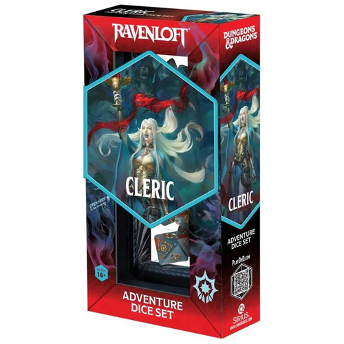 1!SDZ200233 Dungeons And Dragons Adventure Dice Set - Cleric: Light Blue, Red published by Sirius Dice