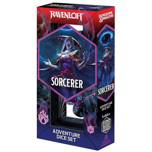 1!SDZ200235 Dungeons And Dragons Adventure Dice Set - Sorcerer: Purple published by Sirius Dice