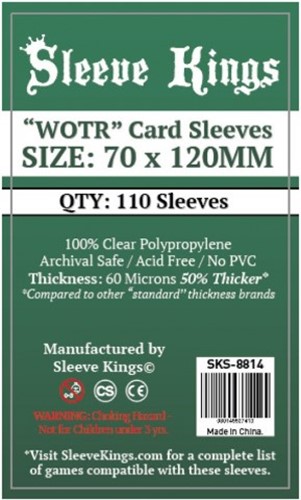 110 x WOTR Card Sleeves (70mm x 120mm)