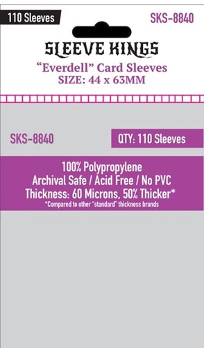 2!SKS8840 110 x Everdell Mini Compatible Sleeves (44mm x 63mm) published by Sleeve Kings