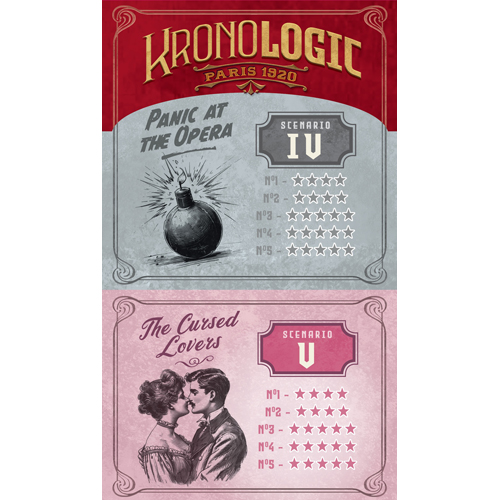 2!SMKR1EXP1 Kronologic Board Game: Paris 1920 Panic At The Opera And The Cursed Lovers Expansion published by Super Meeple