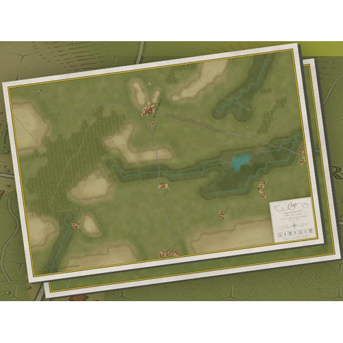 SODBONIIMAP Battles Of Napoleon: Volume II Quatre Bras 1815 Mounted Map published by Sound Of Drums