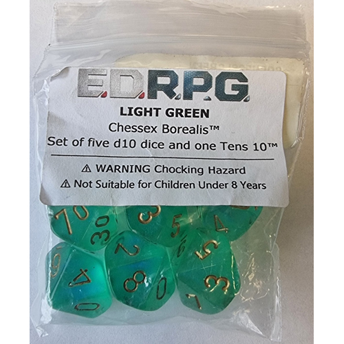 2!SPIEDRPGDLG Elite Dangerous RPG: Dice Light Green published by Spidermind Games