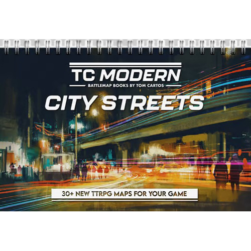 2!TCM01001 City Street Battlemap Book published by Tom Cartos