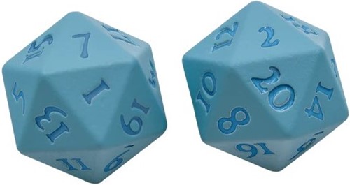 UP15940 Vivid Heavy Metal D20 Dice Set: Light Blue published by Ultra Pro