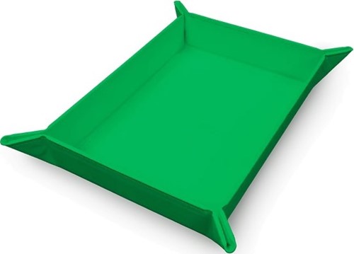 Vivid Magnetic Foldable Dice Tray: Green