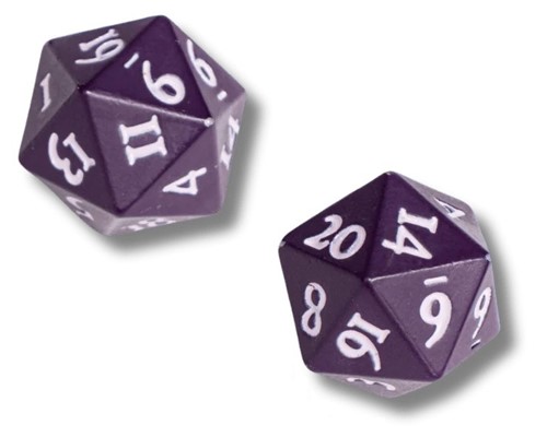 UP16488 Vivid Heavy Metal D20 Dice Set: Midnight Plum published by Ultra Pro