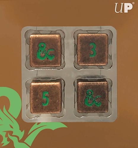 UP18783 Heavy Metal Copper and Green D6 Dice Set published by Ultra Pro