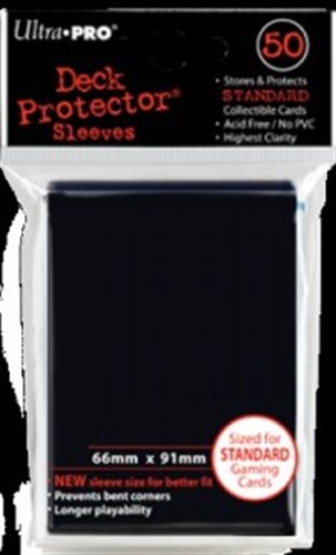 50 x Black Standard Card Sleeves 66mm x 91mm (Ultra Pro)