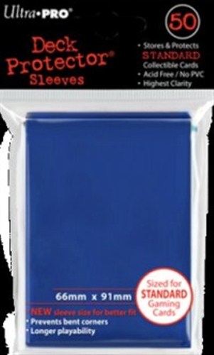 50 x Blue Standard Card Sleeves 66mm x 91mm (Ultra Pro)