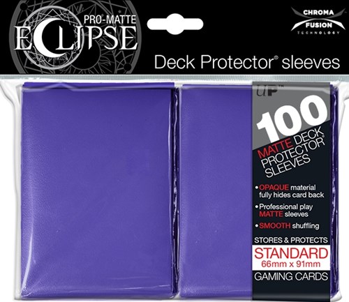 UP85610S Ultra Pro - Eclipse Deck Protector Royal Purple Standard (100) published by Ultra Pro