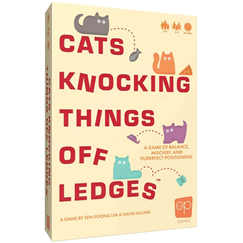 3!USOCATSKNOCKING Cats Knocking Things Off Ledges Board Game published by USAOpoly