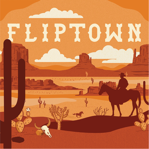 2!WSG0010104 Fliptown Card Game published by Write Stuff Games