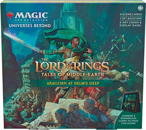 WTCD1526S MTG Lord Of The Rings: Tales Of Middle-Earth Aragorn At Helm's Deep Holiday Scene Box published by Wizards of the Coast