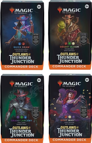 2!WTCD3263 MTG: Outlaws Of Thunder Junction Commander Deck Display published by Wizards of the Coast